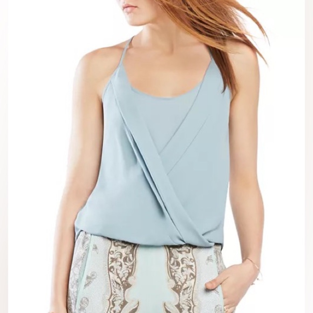 BCBGMaxAzria Sayge Faux Wrap Front Tank size XS EUC